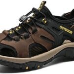 Men's Sport Sandals Outdoor Hiking Sandals Closed Toe Water Sandals Casual Lightweight Summer Breathable Beach Shoes