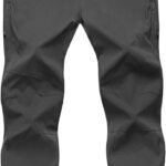 TBMPOY Men's Lightweight Hiking Pants with Belt 5 Zip Pockets Waterproof Quick-Dry Travel Fishing Work Outdoor Pants