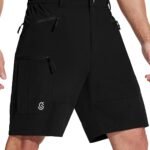 Men's Hiking Cargo Shorts 9 inch Water Resistant Quick Dry Tactical Travel Outdoor Fishing Shorts Zipper Pockets