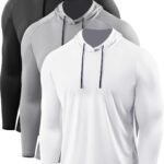 CADMUS Men's Workout Long Sleeve Fishing Shirts UPF 50+ Sun Protection Dry Fit Hoodies