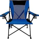 Kijaro Dual Lock Folding Camp Chairs - Versatile for Sports, Outdoors & Lawns - Locks Positions - Maldives Blue