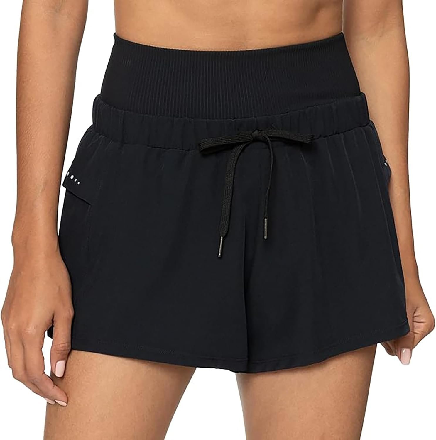 Rrosseyz Running Shorts for Women with Liner High Waisted Lightweight Athletic Shorts with Pockets for Workout Gym Outdoor