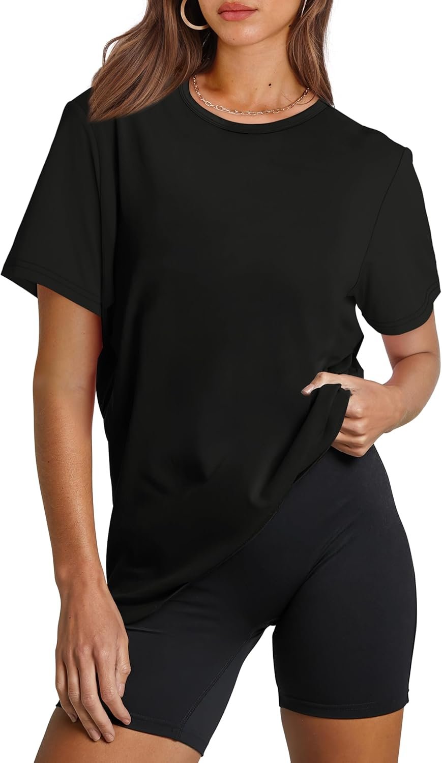 OFEEFAN Workout Tops for Women UPF 50+ Breathable Quick Dry Loose Fit T Shirt Outdoor Yoga Running Hiking Gym Tee Top