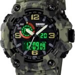 Gosasa Men's Large Face Outdoor Sports Watches Military S-Shock Watch Waterproof, Backlight, Alarm, Stopwatch Features - Rugged Wristwatch for Training, Hiking, and Adventure