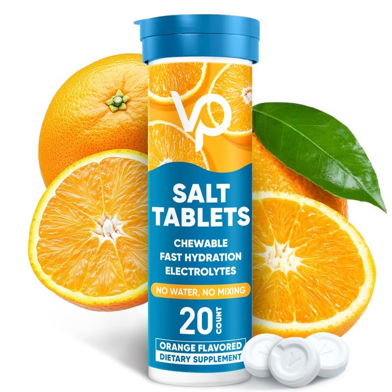 Venture Pal Chewable Electrolyte Tablets, Fast-Dissolve Sugar-Free Stick Salt Tablets - Variety Pack for Rapid Hydration, Outdoor Running, Hiking, Sports | Keto & Vegan Friendly | 80 Count (4 Pack)