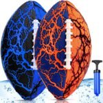 Jasonwell Pool Beach Water Football - 2 Pack Waterproof Football Strong Grip Fun Pool Toys Games for Swimming Pools Beach Lake Park Backyard Outdoor Play for Kids Children Teens Adults Family