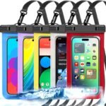 [Up to 8.3"] 5 Pack Multicolor Universal Waterproof Phone Pouch, Phone Waterproof Case Dry Bag (Protection Level: IP68) Outdoor Sports for Apple iPhone,Samsung,and More(White,Blue,Red,Purple,Yellow)