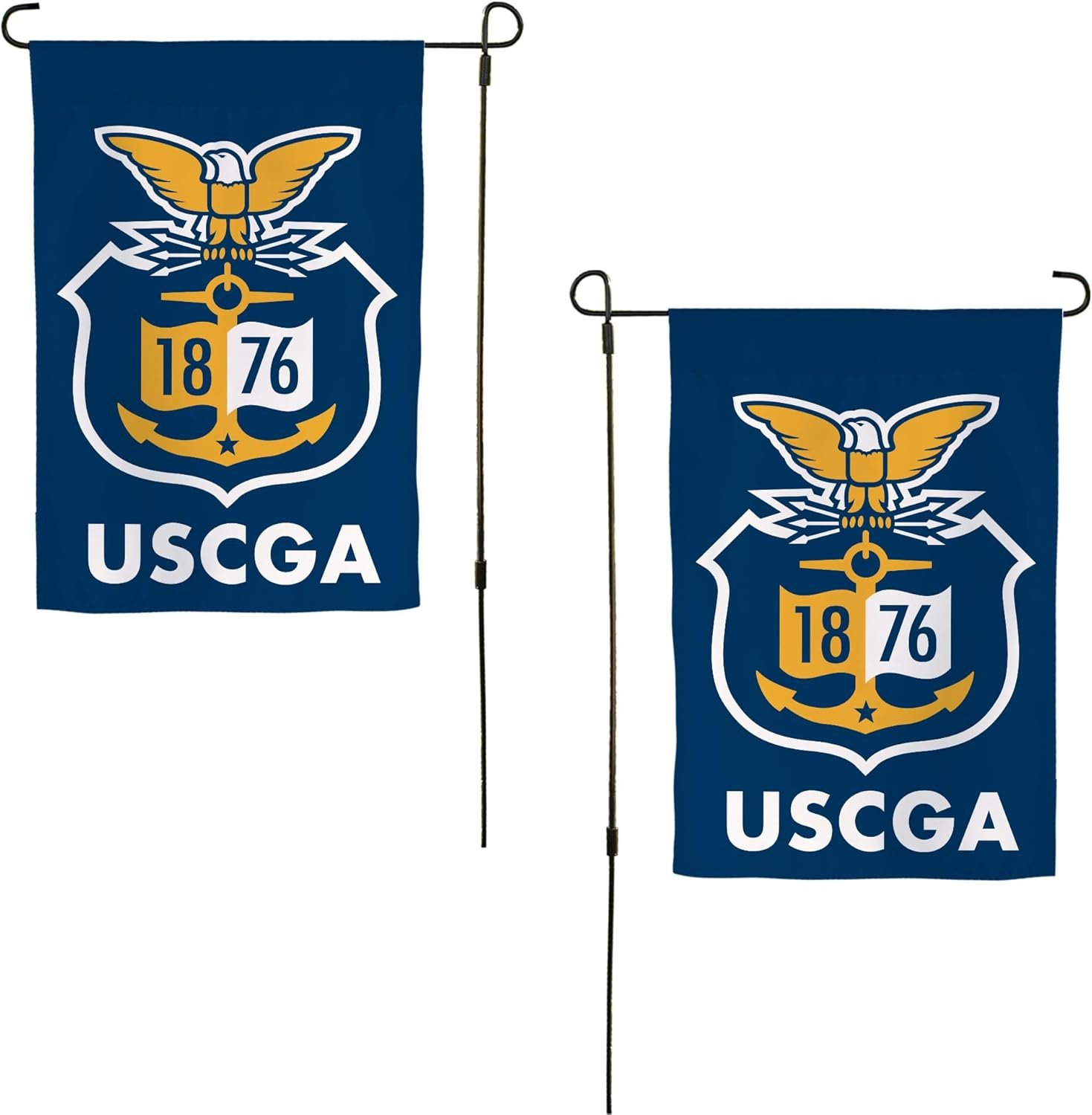 Desert Cactus US Coast Guard Academy USCGA Garden Flag – 19 x 12 inch USCGA Bears Banner, For Outdoor Display and Events (Design A)