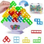 48Pcs Tetra Tower Stacking Blocks Game, Board Games for Families, Parties, Travel and Team Building, Suitable for 1-4 Players Kids & Adults Toys