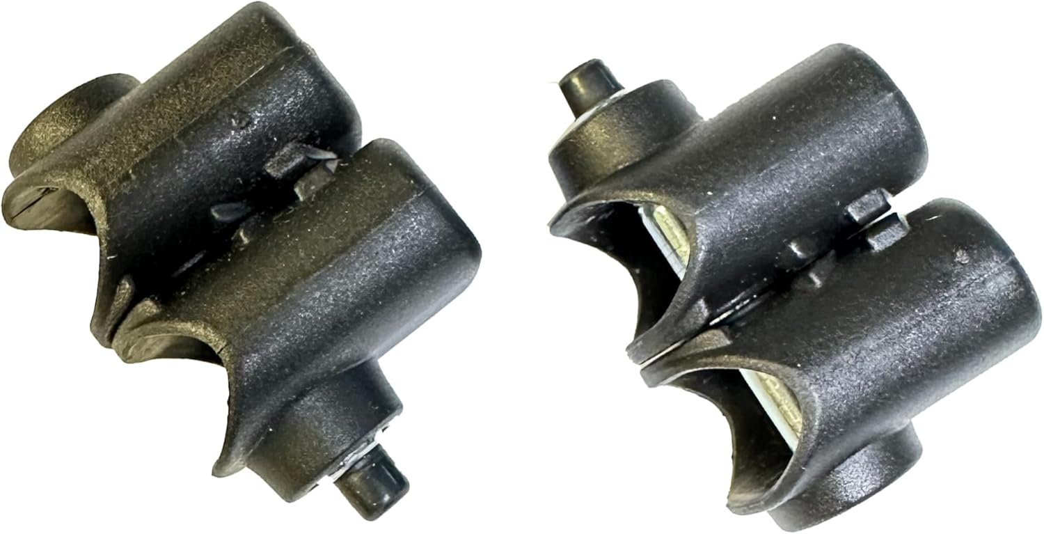 2 Sets Ends Truss Bars Connectors Compatible with Academy 10 ft x 10 ft One Push Straight Leg Canopy Connector Repair Replacement Parts, Black
