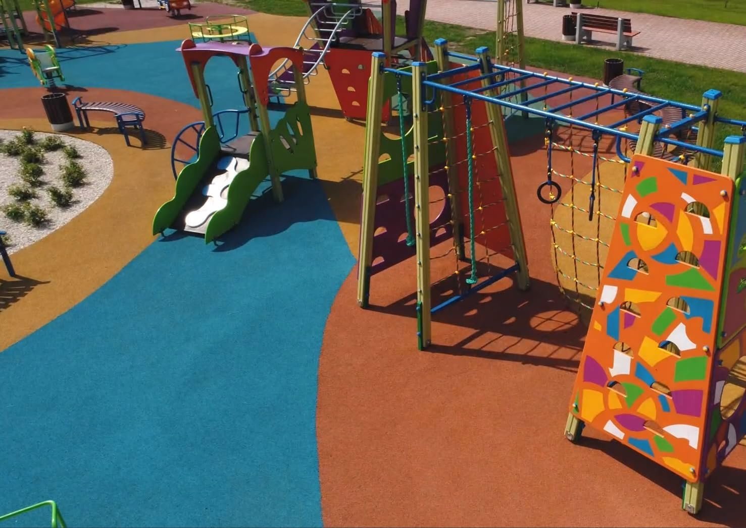 Poured-in-Place Surfacing Repair Kit Fix Rubber Playground (Blue/Black, Standard)