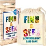 Hapinest Find and Seek Scavenger Hunt Card Game, Indoor Outdoor Activities for Kids Toddler & Family, Beach Camping Travel Car Games for Road Trips, Kids Scavenger Hunt Game Age 3 4 5 6 Years Old & Up