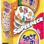 Spot It! Super Pack Kids (2024 Refresh) Eco Big Box - Includes Animals and 1,2,3 Editions, Family Card Game Bundle for Quick Reflexes! Ages 6+, 2-8 Players, 10 Minute Playtime