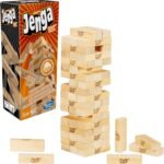 Jenga Game | The Original Wood Block Game with Genuine Hardwood Blocks | Stacking Tower Game | Ages 6+ | 1 or More Players | Party Games for Kids | Family Games
