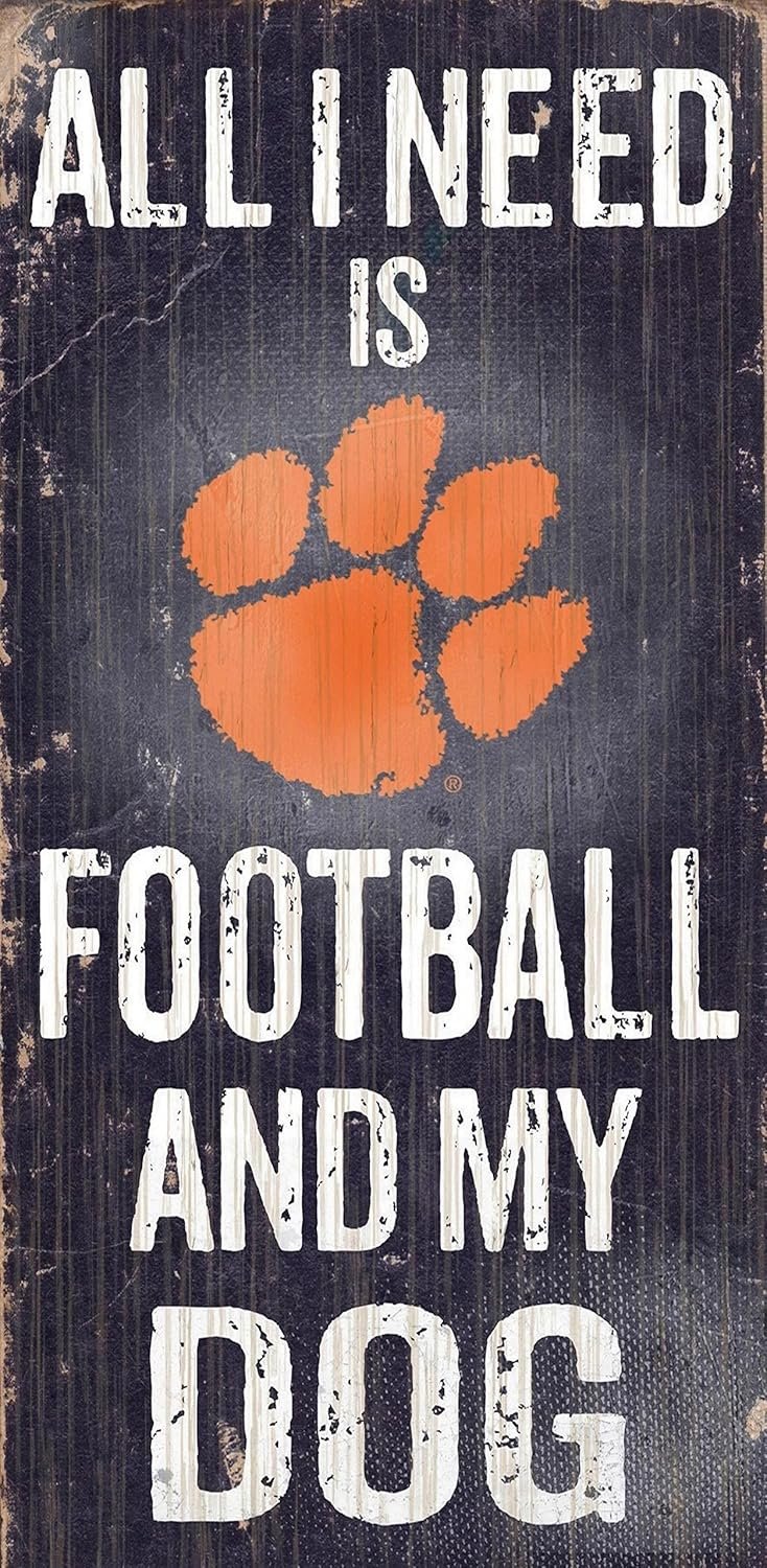 Fan Creations C0640-Clemson Clemson University Football and My Dog Sign, Multicolored