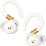 soundcore Sport X20 by Anker, True-Wireless Workout Earbuds, Rotatable and Extendable Ear Hooks, Noise Cancelling, Deep Bass, IP68 Waterproof, Sweatproof, Dustproof, 48H Play, Sport Earbuds for Gym