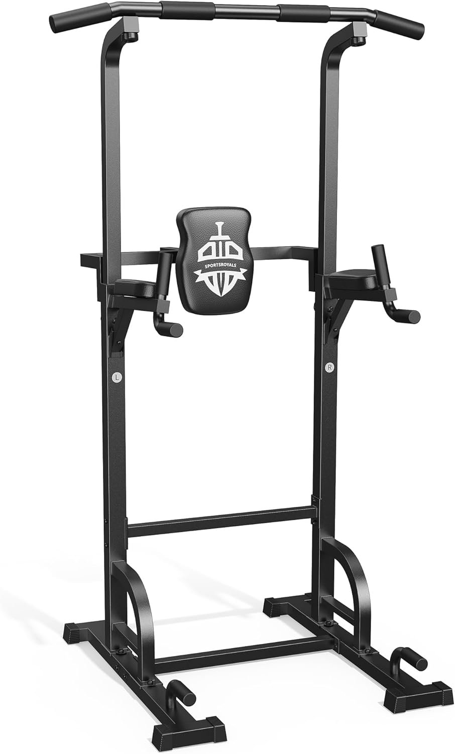 Sportsroyals Pull Up Bar Dip Station Power Tower Assistive Trainer Multi-Function Home Gym Strength Training Fitness Equipment 450LBS