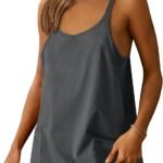 ANRABESS Women Athletic Dress Summer Tennis Workout Active Sports Mini Romper Dress Built in Shorts Travel Vacation Clothes