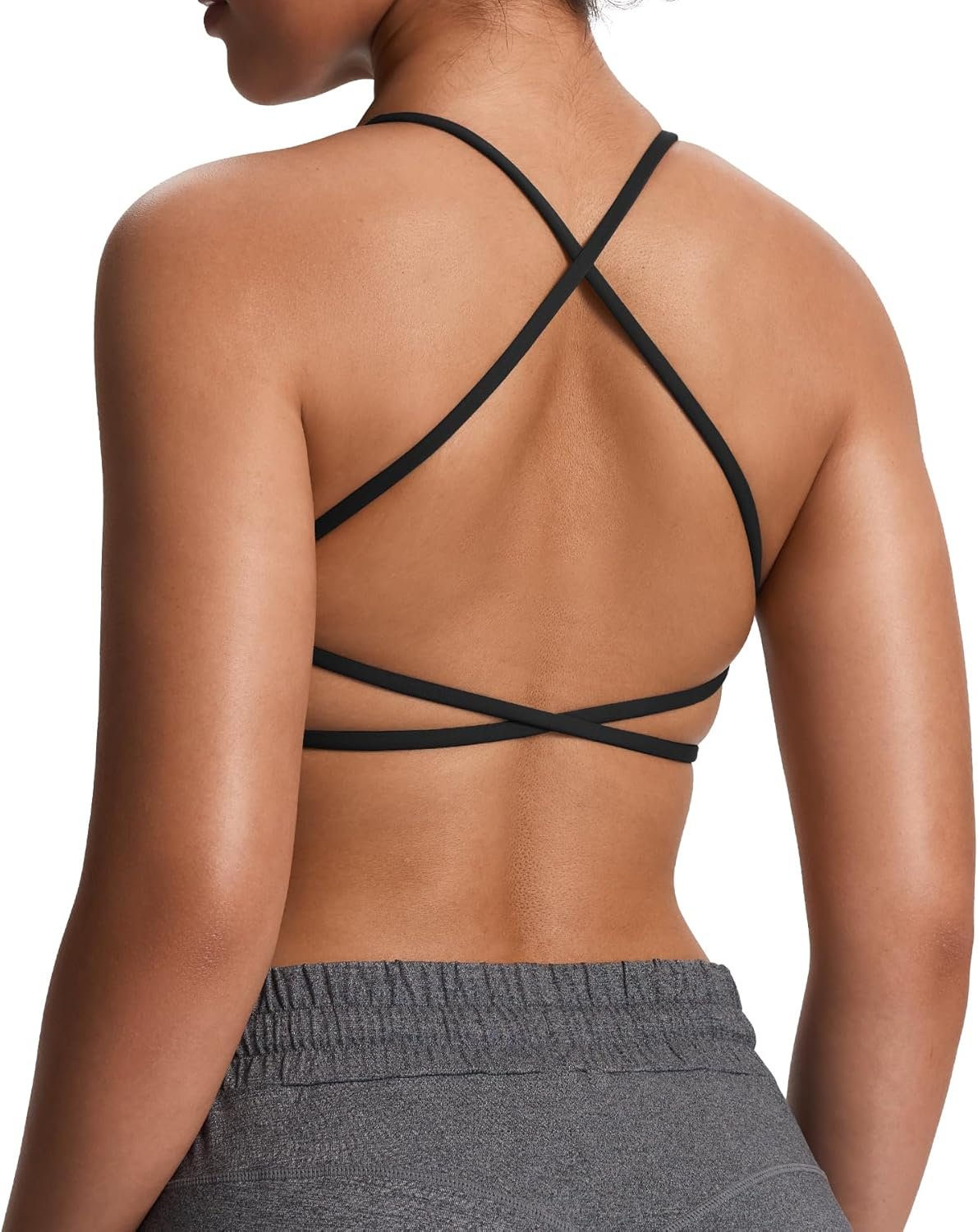 Aoxjox Women's Workout Sports Bras Fitness Ivy Low Impact Bra Yoga Crop Tank