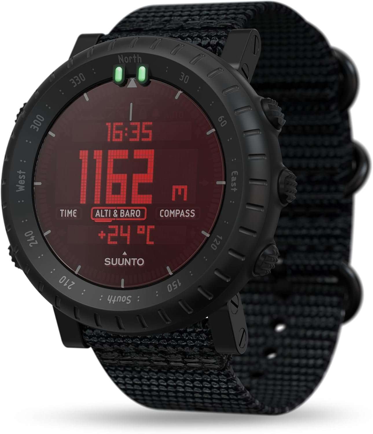 SUUNTO Core Alpha Sports Watch, Classic Outdoor Adventure Watch with Red Backlight, Altimeter, Barometer & Compass, Dual-time Display, Temperature & Storm Alarm for Hiking, Hunting & Mountain Use