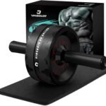 VINSGUIR Ab Roller Wheel, Abs & Core Workout Equipment for Home Gym with Knee Pad Accessories, Abdominal Wheel for Full-body Strength Training