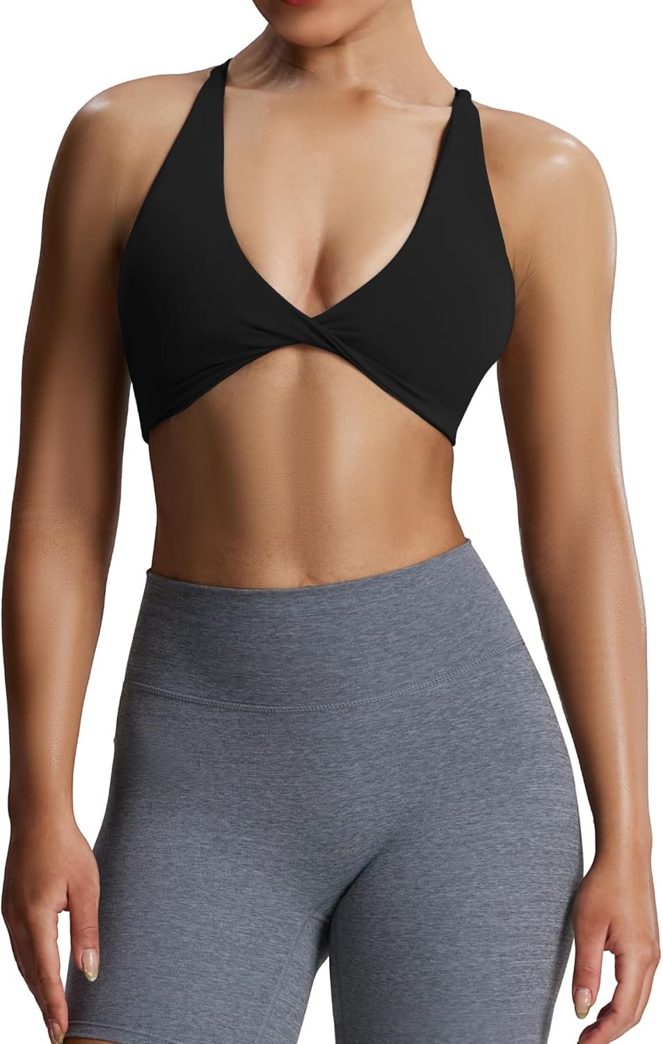 Aoxjox Women's Workout Sports Bras Fitness Sienna Low Impact Bra Yoga Crop Tank