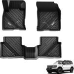 3W Floor Mats Fit for Ford Bronco Sport 2021 2022 2023 2024 2025 All Weather TPE Car Accessories Custom Fit Full Set Ford Bronco Sport Car Mats (Not for Bronco & Rubberized Floor)