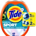 Tide Power PODS Laundry Detergent Pacs with Febreze Sport, 45 Count, HE Compatible, Febreze Freshness with Sport Odor Defense, Tide PODS Laundry Detergent