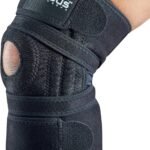 Knee Brace Meniscus Tear Support For Arthritis Acl, Mcl Pain Patented 4-way Adjustable Wraparound Strap Dual Side Stabilizer For Patella Stability Size [medium]
