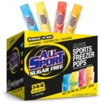 All Sport Sugar-Free - Freezer Pops, Giant Sized 3oz, 144 CT Refreshing Ice Pops with Electrolytes, B Vitamins & Potassium –Blue Raz Ice, Lemon Lime, Fruit Punch & Orange