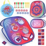 Bean Bag Toss Game for Kids: Cornhole for Kids, Outdoor Toys for Kids Ages 4-8 Tic Tac Toe Bean Bag Toss Toddler Toys Yard Games, Birthday Gift for Girls 3 4 5 6 7 8 Year Old