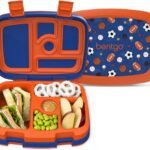 Bentgo Kids Prints Leak-Proof, 5-Compartment Bento-Style Kids Lunch Box - Ideal Portion Sizes for Ages 3-7, Durable, Drop-Proof, Dishwasher Safe, & PFAS & BPA-Free Materials (Sports)