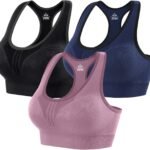 Heathyoga High Impact Sports Bras for Women High Support Padded Sports Bra Workout Bras for Women Racerback Bra for Yoga