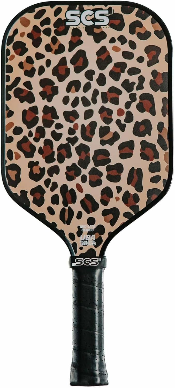 SCS Carbon Fiber Pickleball Paddle – USAPA Approved 2024 – Lightweight, Enhanced Spin, Sure-Grip Handle – Evo-Lite Series for Intermediate Players