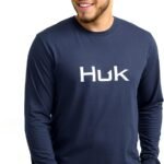 HUK Men's Performance Fishing Logo Tee, Long Sleeve, Quick-Dry