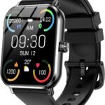 Smartwatch for Men Women, 1.83" HD Touchsreen, 130 Sports Modes, Bluetooth Call & Make Call, Health, Fitness & Sleep Tracker, Timer, 5 ATM Water-Resistance, Fitness Watch for Android/iOS, Black
