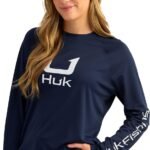 HUK Womens Icon Long Sleeve Fishing Shirt with Sun Protection for Women