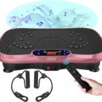 AXV Vibration Plate Fitness Platform Exercise Machine Vibrating Lymphatic Drainage Shaking Full Body Shaker Workout Vibrate Stand Shake Board Sport Gym for Weight Loss Fat Burner for Women Men