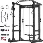 MAJOR FITNESS Drone1 Power Cage - Multi-Function Power Rack for Home Gym, Squat Rack, Cable Crossover System, for Strength Training, Heavy-Duty Steel Construction