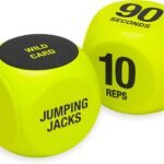 SPRI Exercise Dice (6-Sided) - Game for Group Fitness & Exercise Classes - Includes Push Ups, Squats, Lunges, Jumping Jacks, Crunches & Wildcard (Includes Carrying Bag)