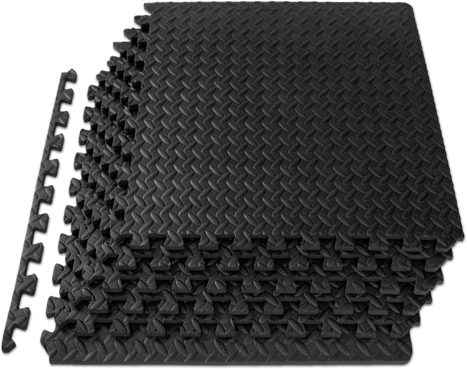 ProsourceFit Puzzle Exercise Mat ½ in, EVA Interlocking Foam Floor Tiles for Home Gym, Mat for Home Workout Equipment, Floor Padding for Kids