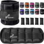 Sportneer Adjustable Ankle Weights 1 Pair 2 4 6 8 10 Lbs Leg Weight Straps for Women Men, Weighted Ankle Weights Set for Gym,Fitness, Workout,Walking, Jogging,1-5 lbs Each Ankle, 1 Pair 2-10 lbs
