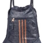 adidas Alliance Sackpack – Drawstring Backpack Small Bag for Men and Women, Jersey Onix Grey/Rose Gold/2.0, One Size